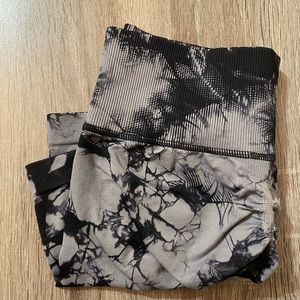 tie dye spandex shorts